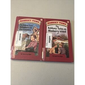 2004 Reprint Bobbsey Twins Hardback Volumes 2 & 10 Lot Of 2 Red Covers Laura Lee